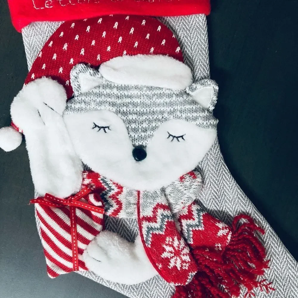 Christmas Woodlands Fox Stocking